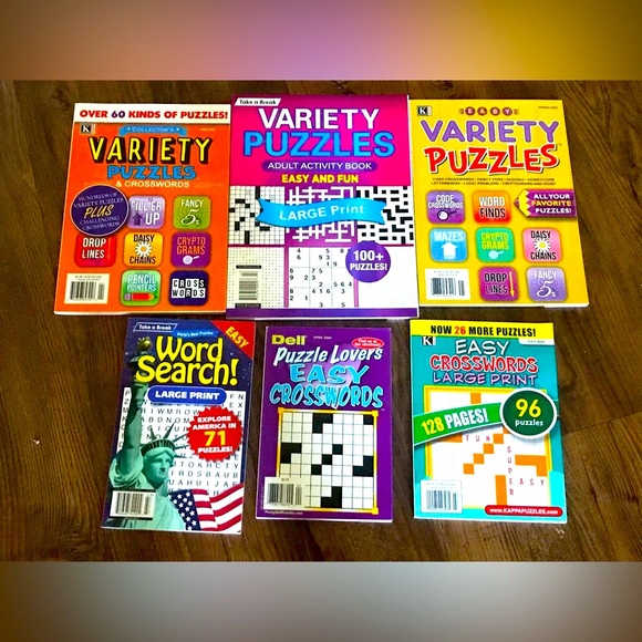 ⭐️😊 6 BRAND NEW PUZZLE  MAGAZINES  WORD DIND CROSSWORDS AND MORE  LARGE & Med - Picture 3 of 7